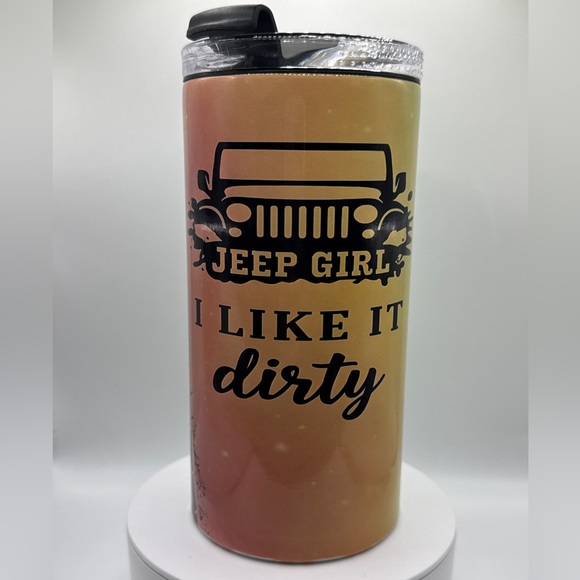 Other - 4-in-1 Jeep Girl Can Cooler – “I Like It Dirty” Off-Road